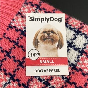 Simply Dog Pink Sweater Size Small